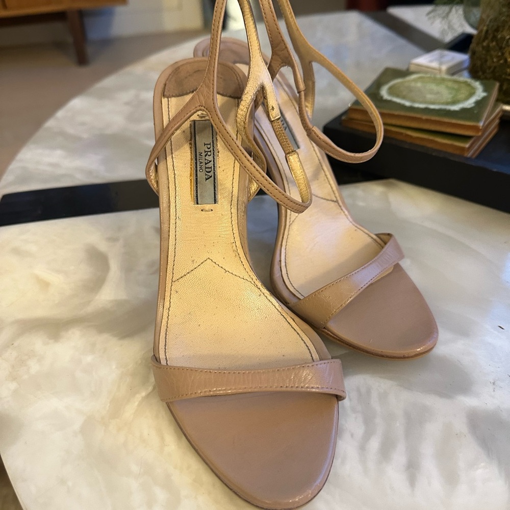 Prada ankle strap sandal heels Nude - Picture 3 of 11